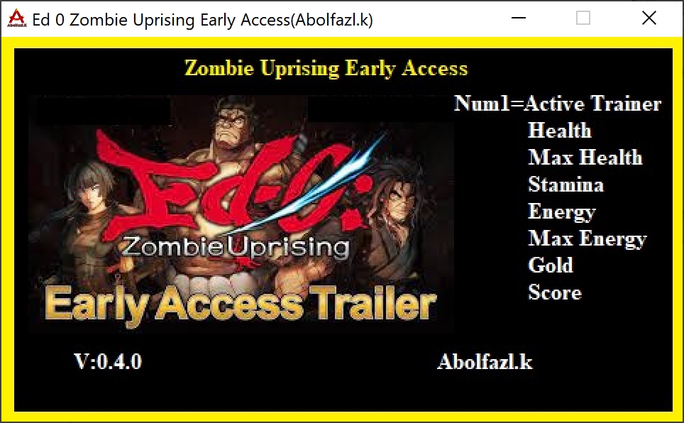 Ed-0: Zombie Uprising v0.4.0 Trainer +7