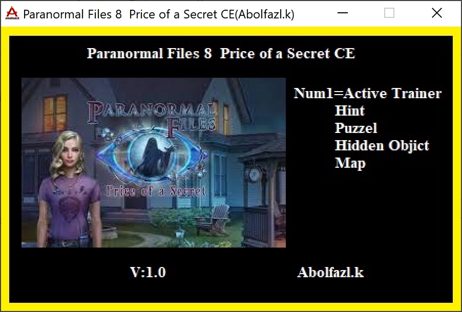 Paranormal Files: Price of a Secret Collector's Edition Trainer +4