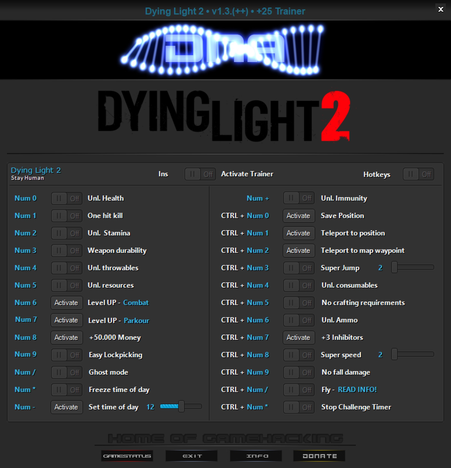 Dying Light 2 Stay Human v1.3 Trainer +25