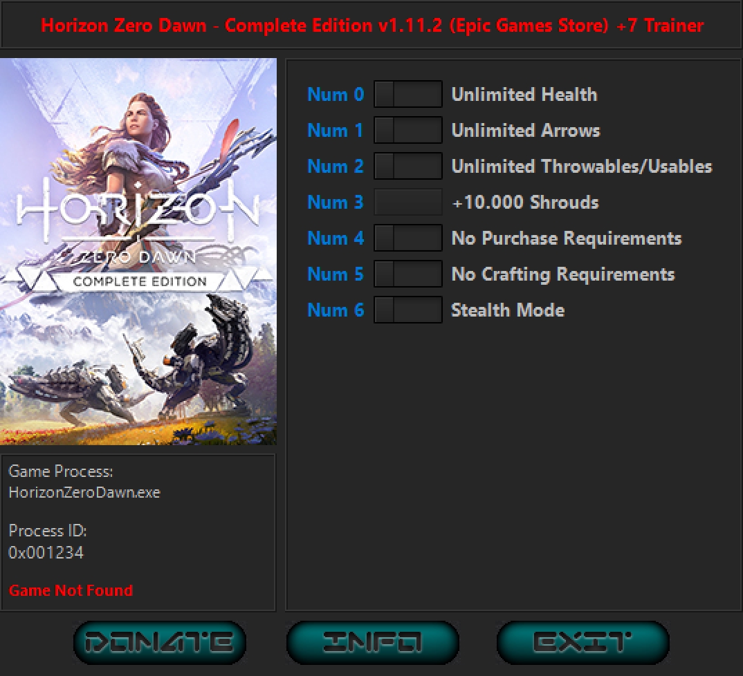 Horizon: Zero Dawn - Complete Edition v1.11.2 (Epic Game) Trainer +7