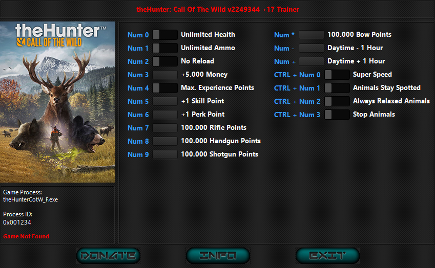 theHunter: Call of the Wild v2249344 Trainer +17