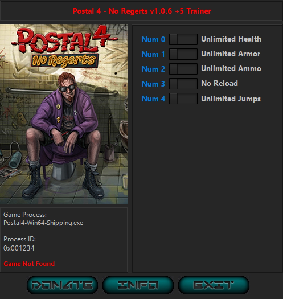 Postal 4: No Regerts v1.0.6 Trainer +5