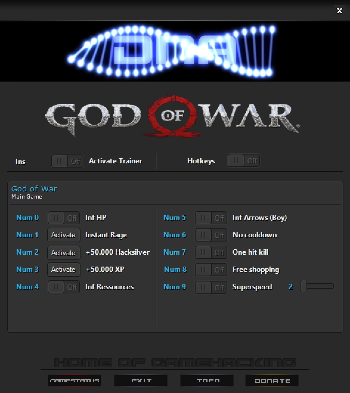 God of War v1.0.475.7534 (19.06.2022) Trainer +10