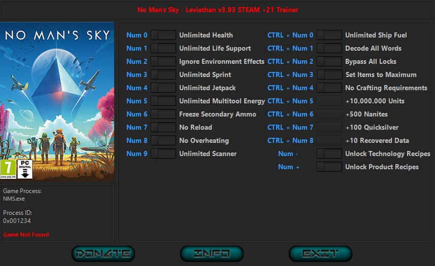 No Man's Sky Beyond v3.93 Leviathan Trainer +21