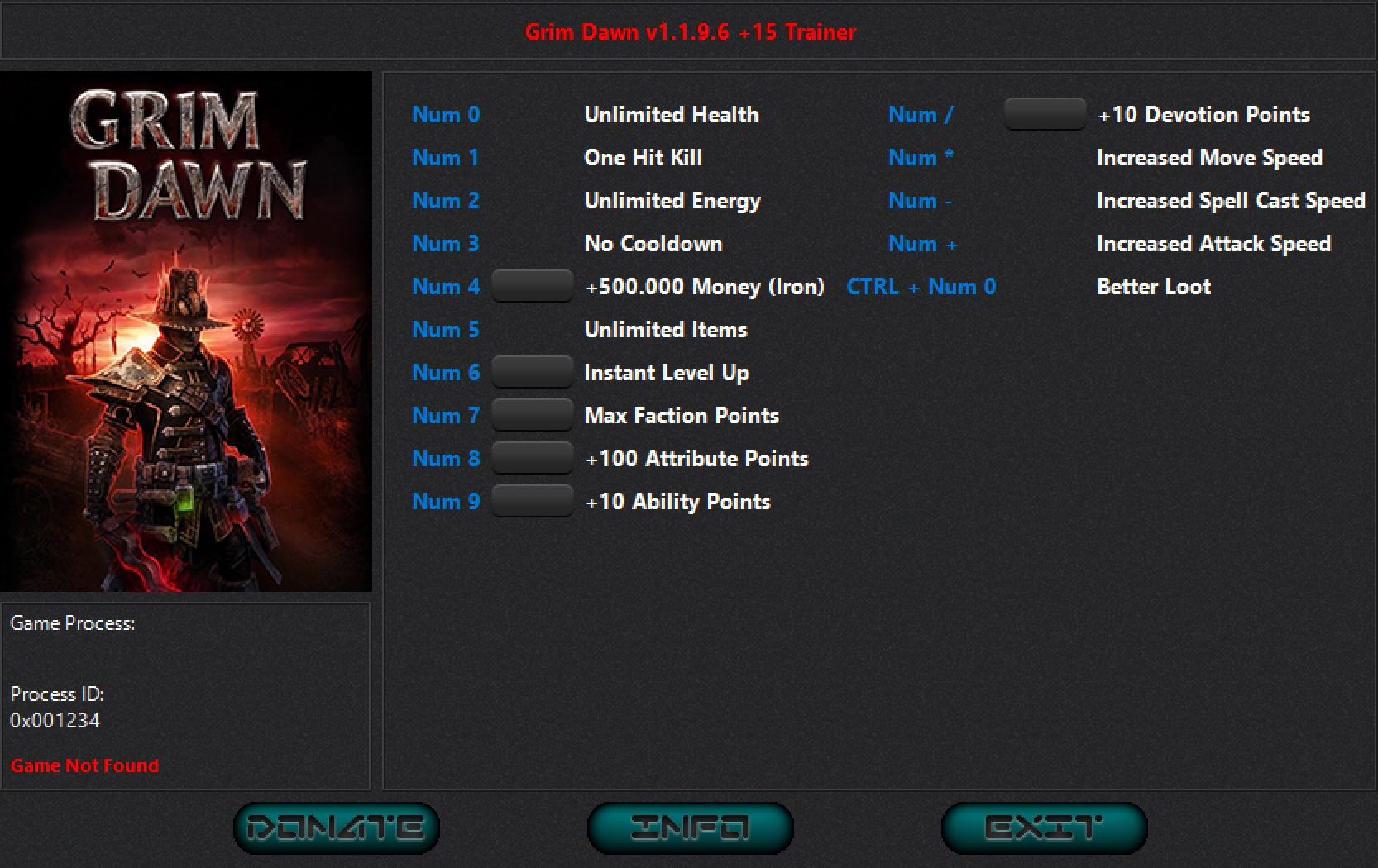 Grim Dawn: Definitive Edition v1.1.9.5 (08.07.2022) Trainer +15