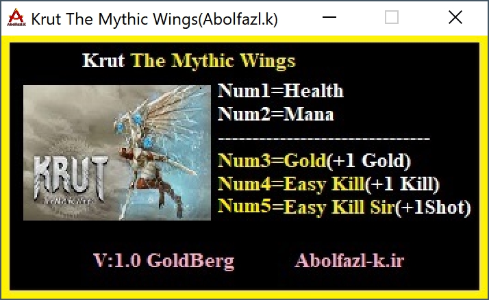 Krut: The Mythic Wings Trainer +5