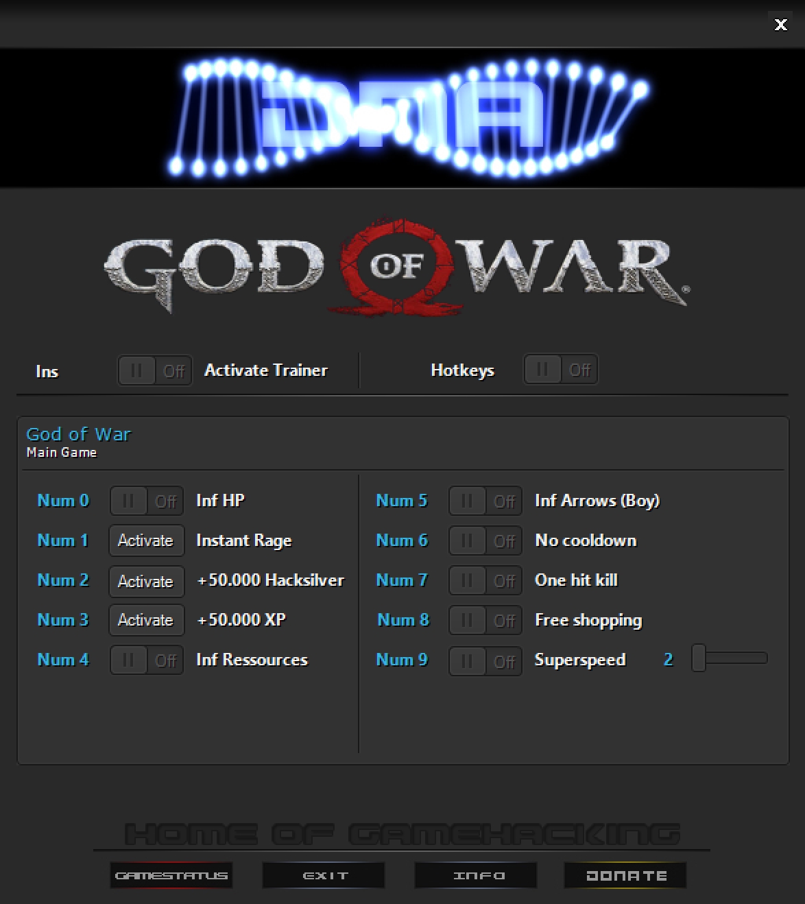 God of War v1.0.475.7534 (18.07.2022) Trainer +10