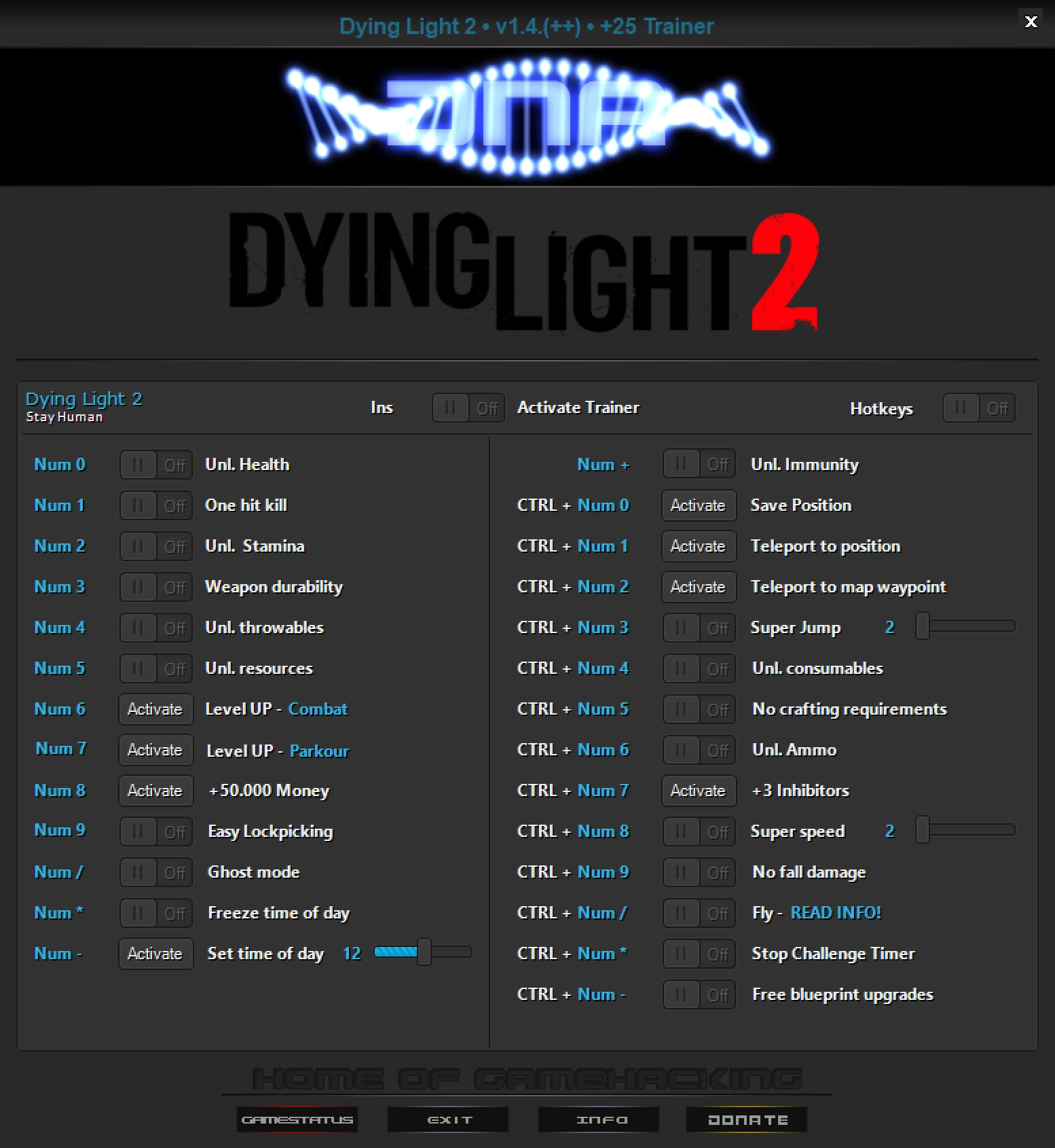 Dying Light 2 Stay Human v1.4.(++) (13.08.2022) Trainer +25