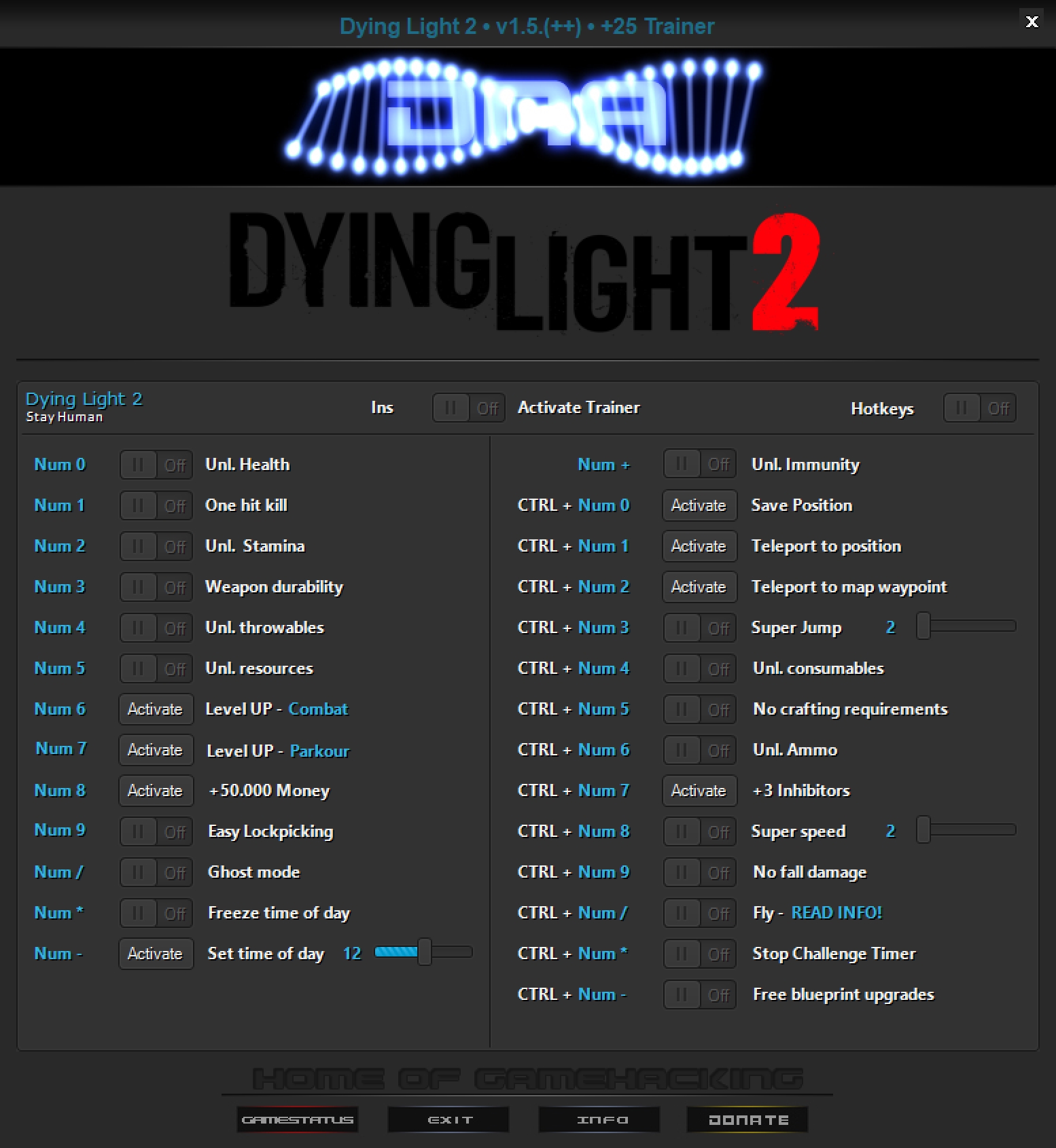 Dying Light 2 Stay Human v1.5.0 Trainer +25