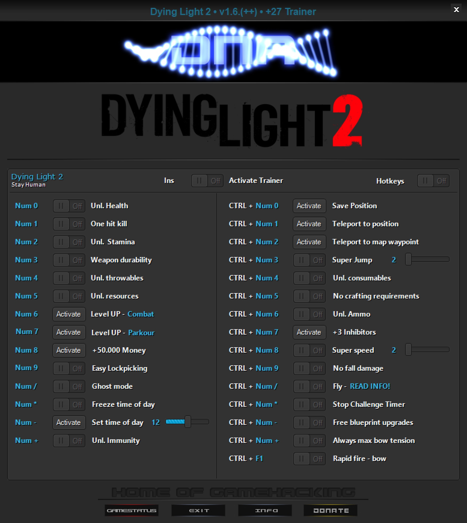 Dying Light 2 Stay Human v1.6.0 Trainer +27