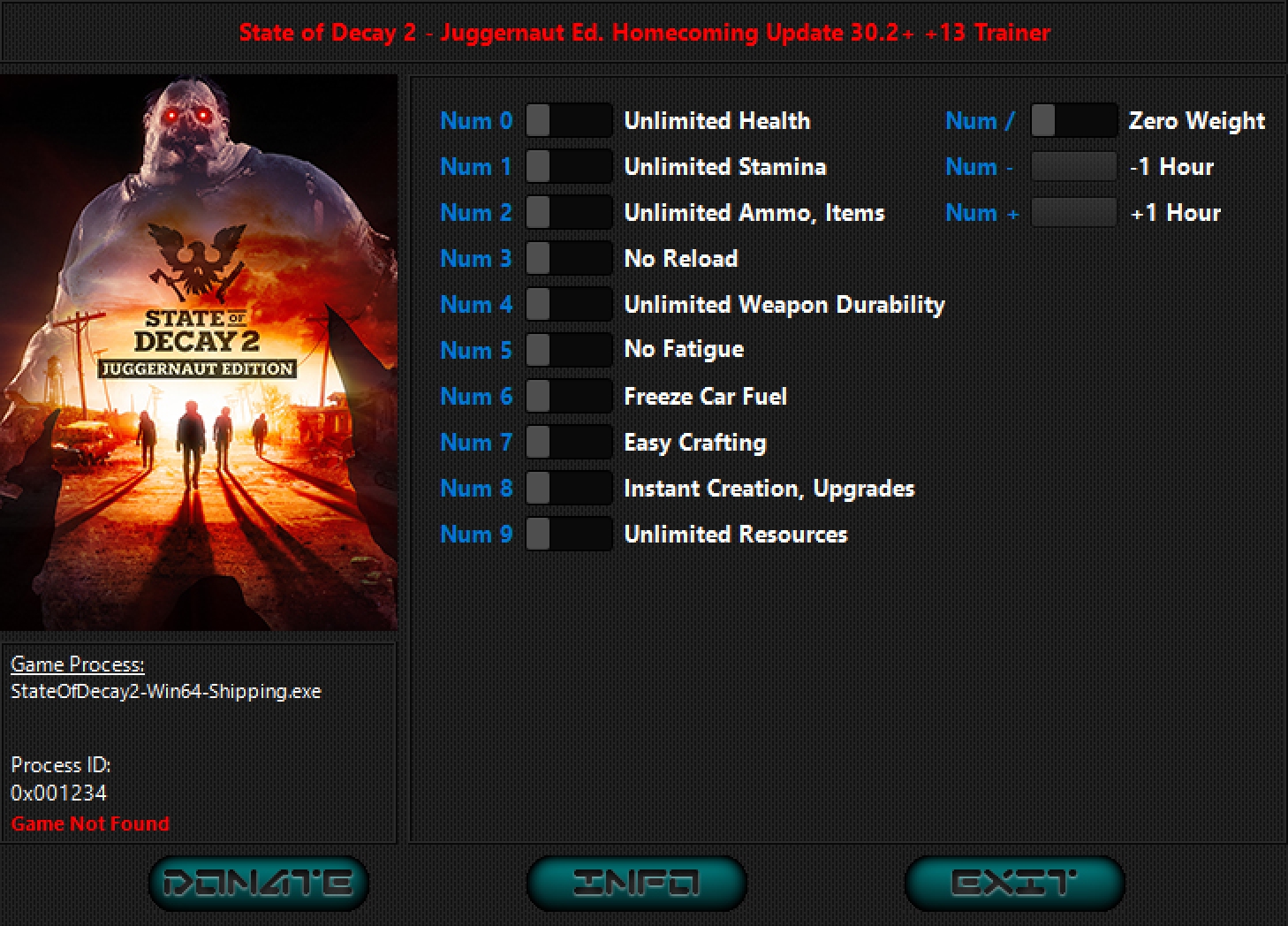 State of Decay 2 - Juggernaut Edition Homecoming v30.2 Trainer +13