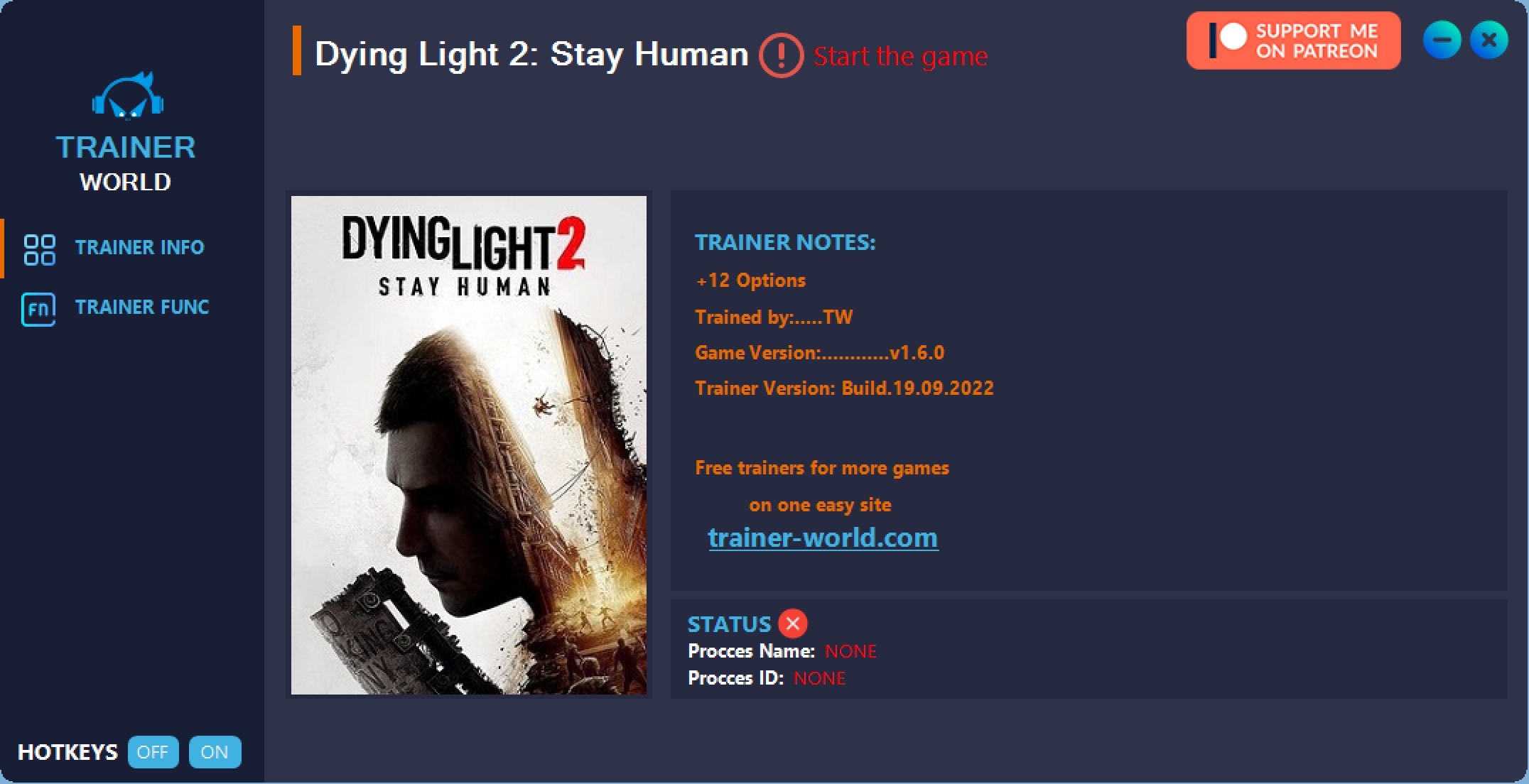 Dying Light 2 Stay Human v1.6.0 Trainer +12