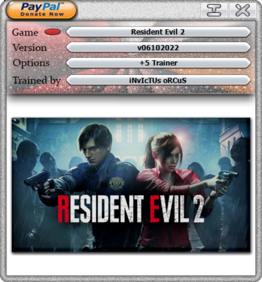 Resident Evil 2 v06.10.2022 Trainer +5