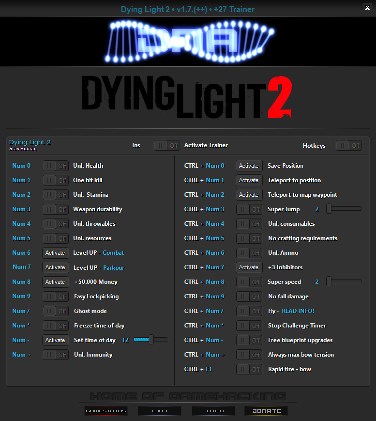 Dying Light 2 Stay Human v26.12.2022 Trainer +27