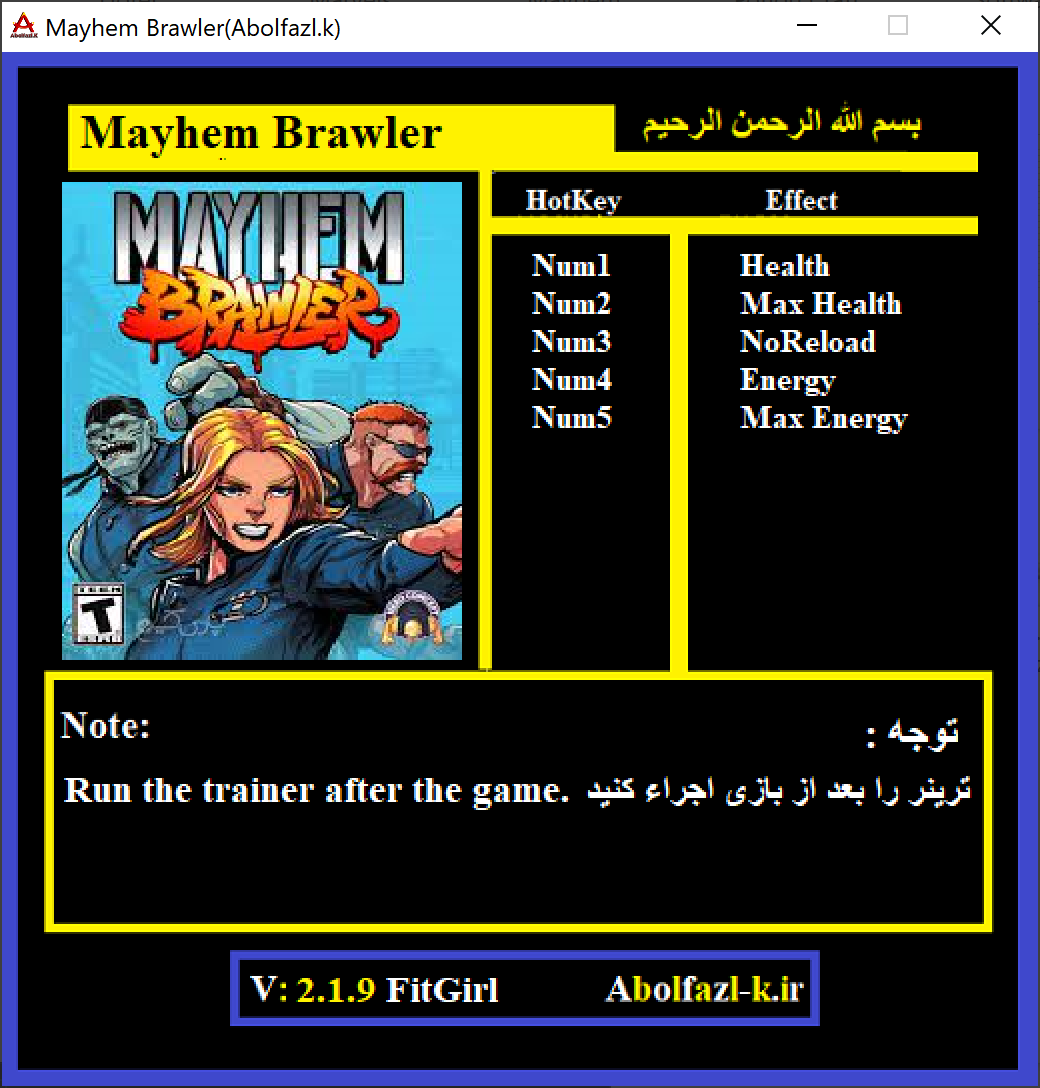 Mayhem Brawler v2.1.9 Trainer +5