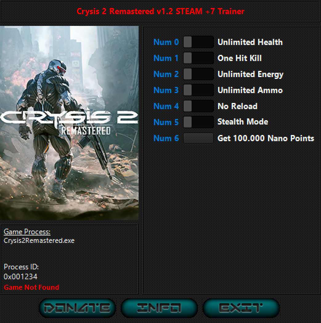 Crysis 2 Remastered v1.2 Trainer +7