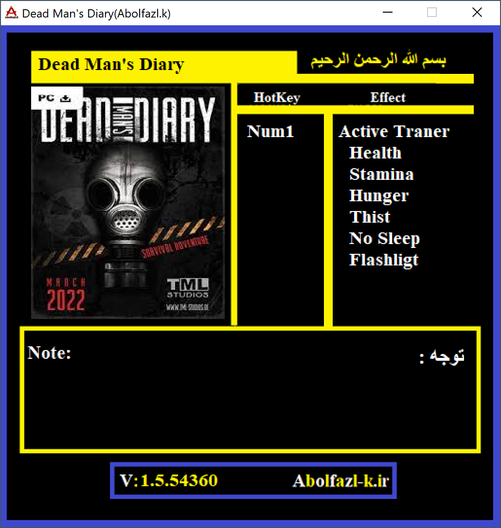 Dead Mans Diary v1.5.54360 Trainer +6