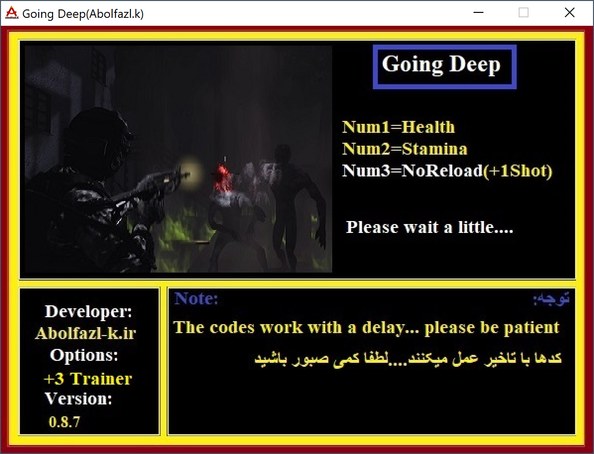 Going Deep v0.8.7 Trainer +3