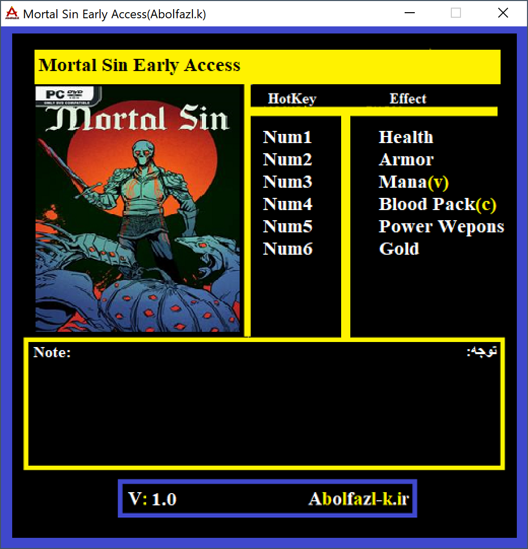 Mortal Sin Trainer +6