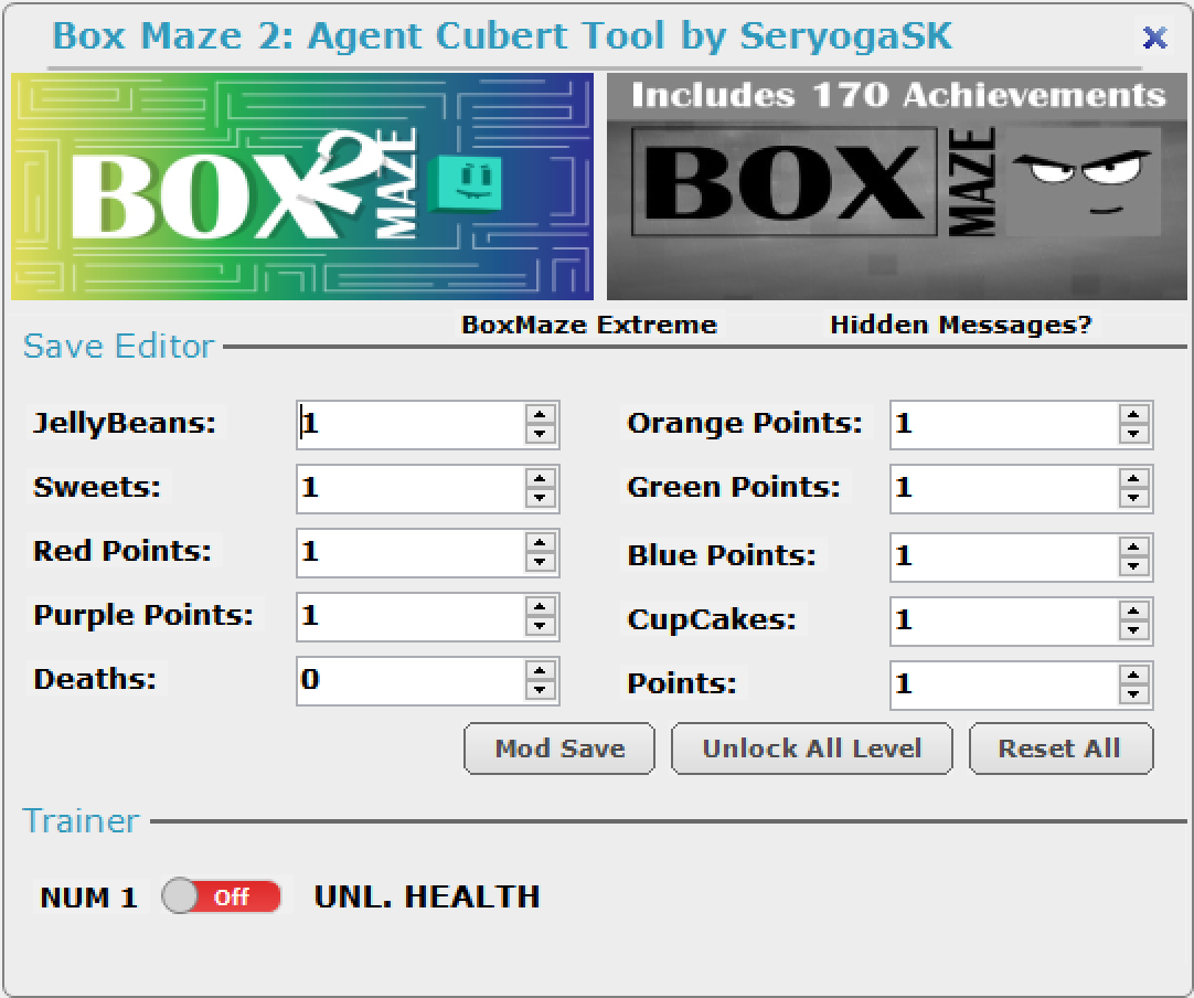 Box Maze 2 v11.05.2023 Trainer Editor