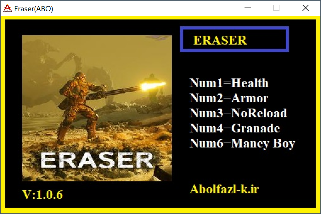 Eraser v1.0.6 Trainer +5