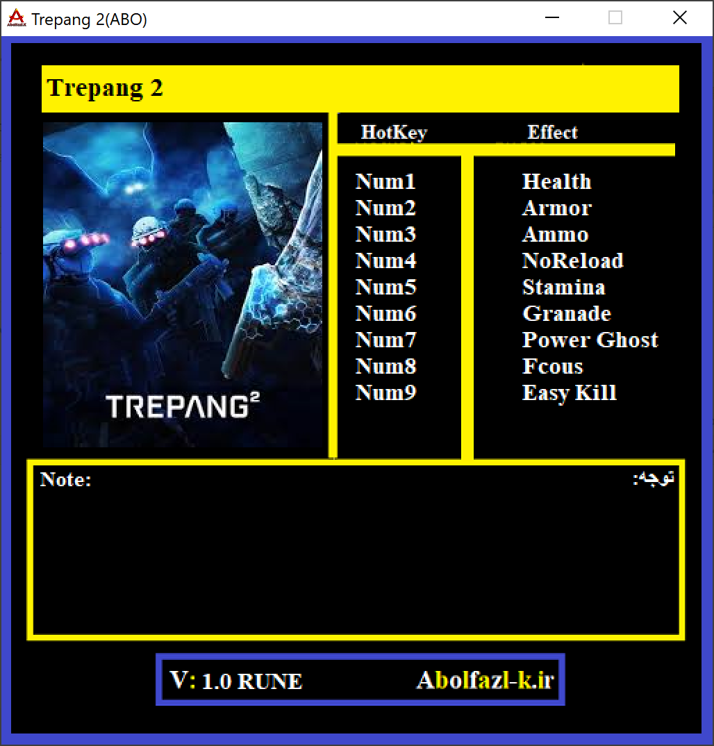 Trepang2 Trainer +9