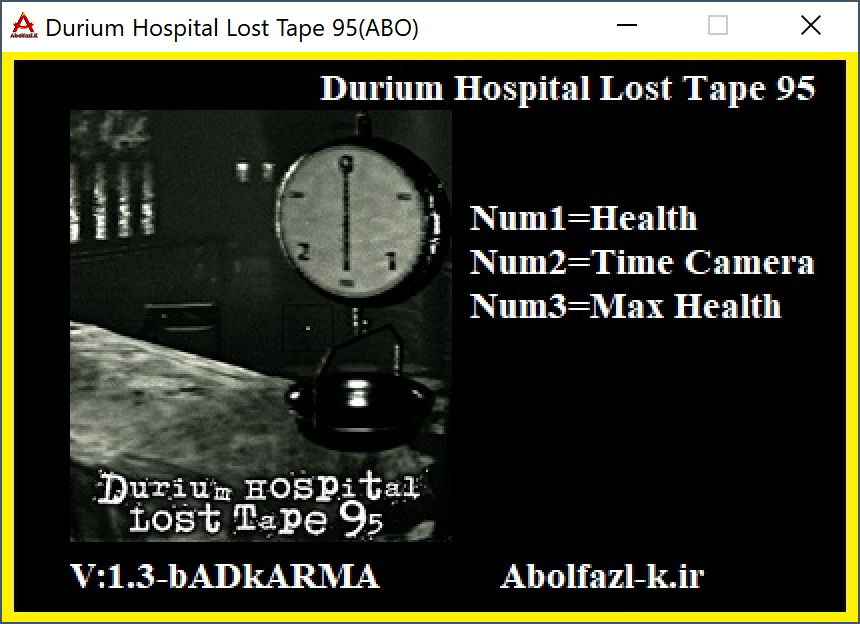 Durium Hospital Lost Tape 95 v1.3 Trainer +3