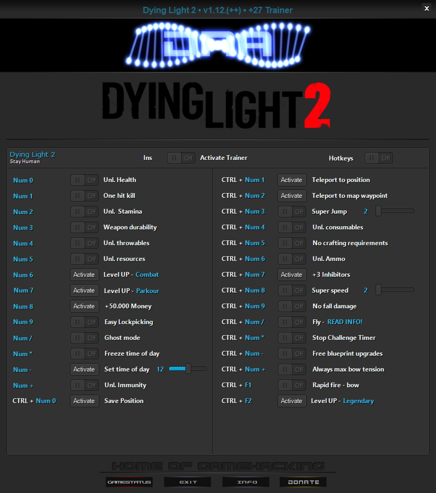 Dying Light 2 Stay Human v1.12 Trainer +27