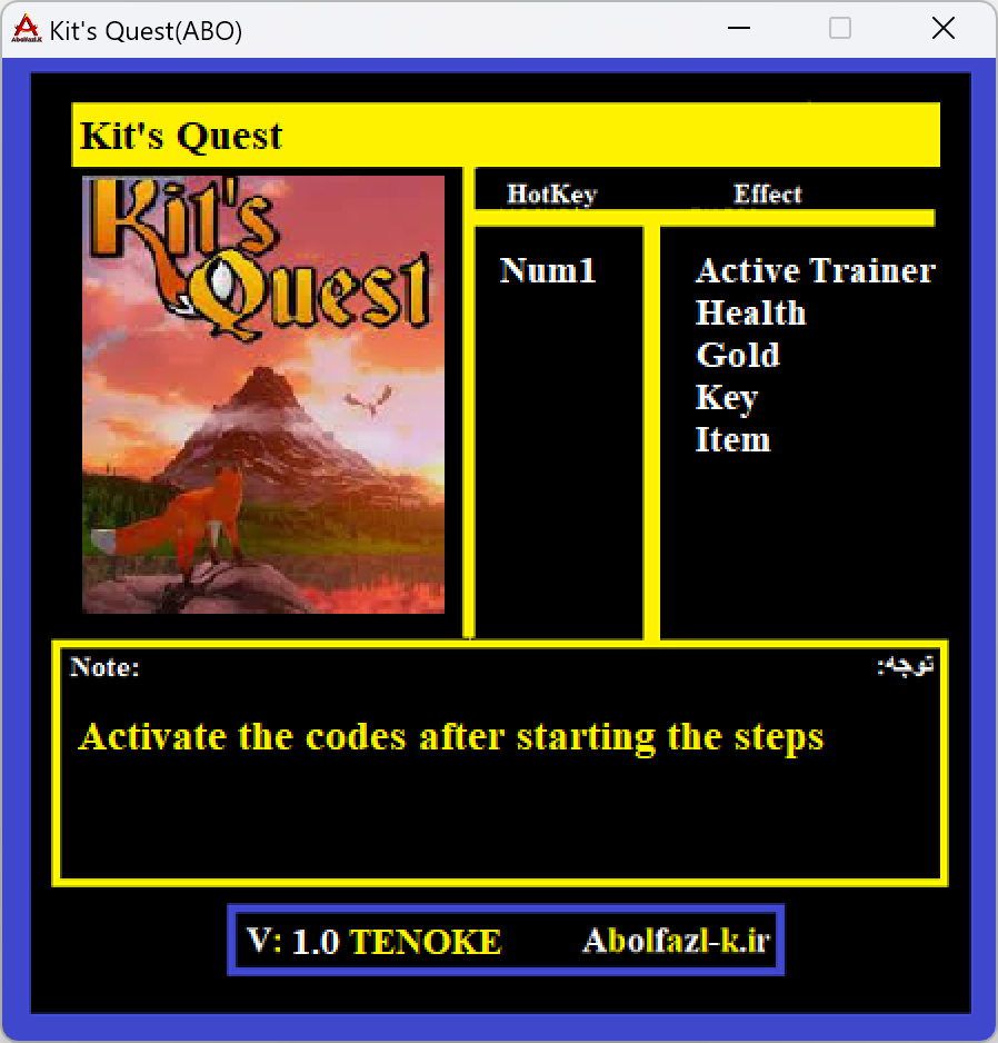 Kit's Quest Trainer +4