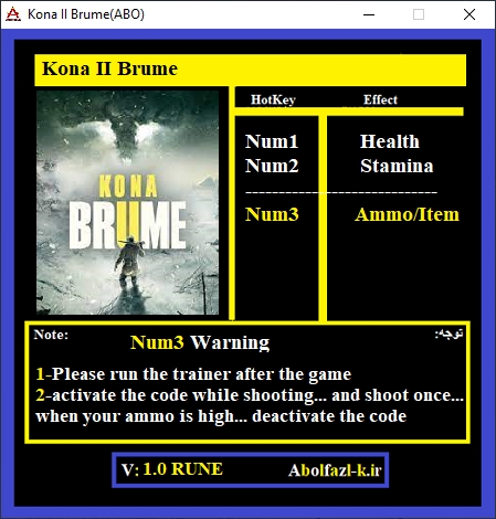 Kona II: Brume Trainer +3