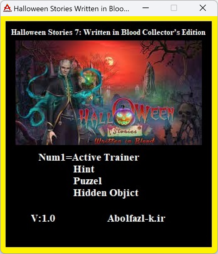 Halloween Stories: Written in Blood Collector's Edition Trainer +3