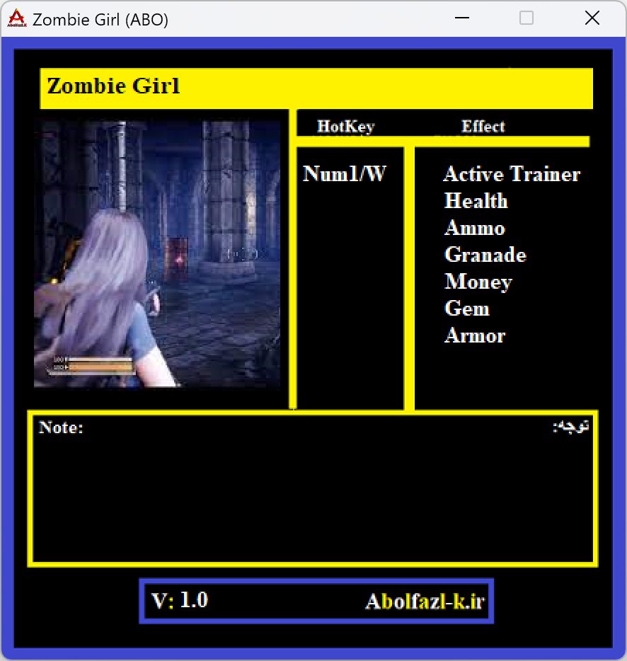 Zombie Girl Trainer +6