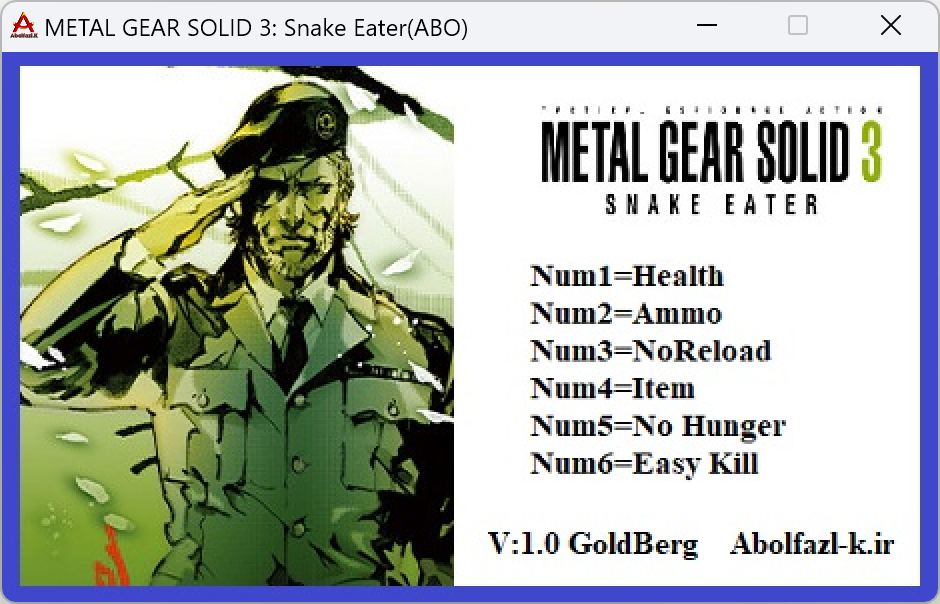 Cheats e Trainers para METAL GEAR SOLID 3: Snake Eater - Master