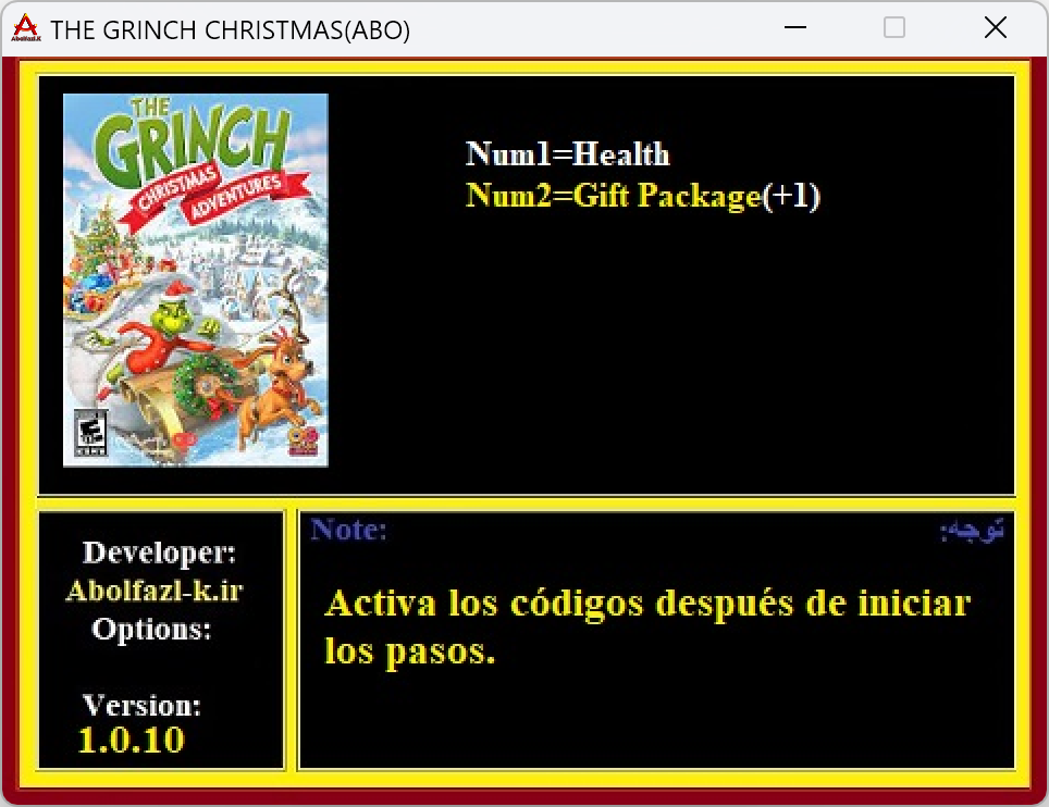 The Grinch: Christmas Adventures v1.0.1.0 Trainer +2