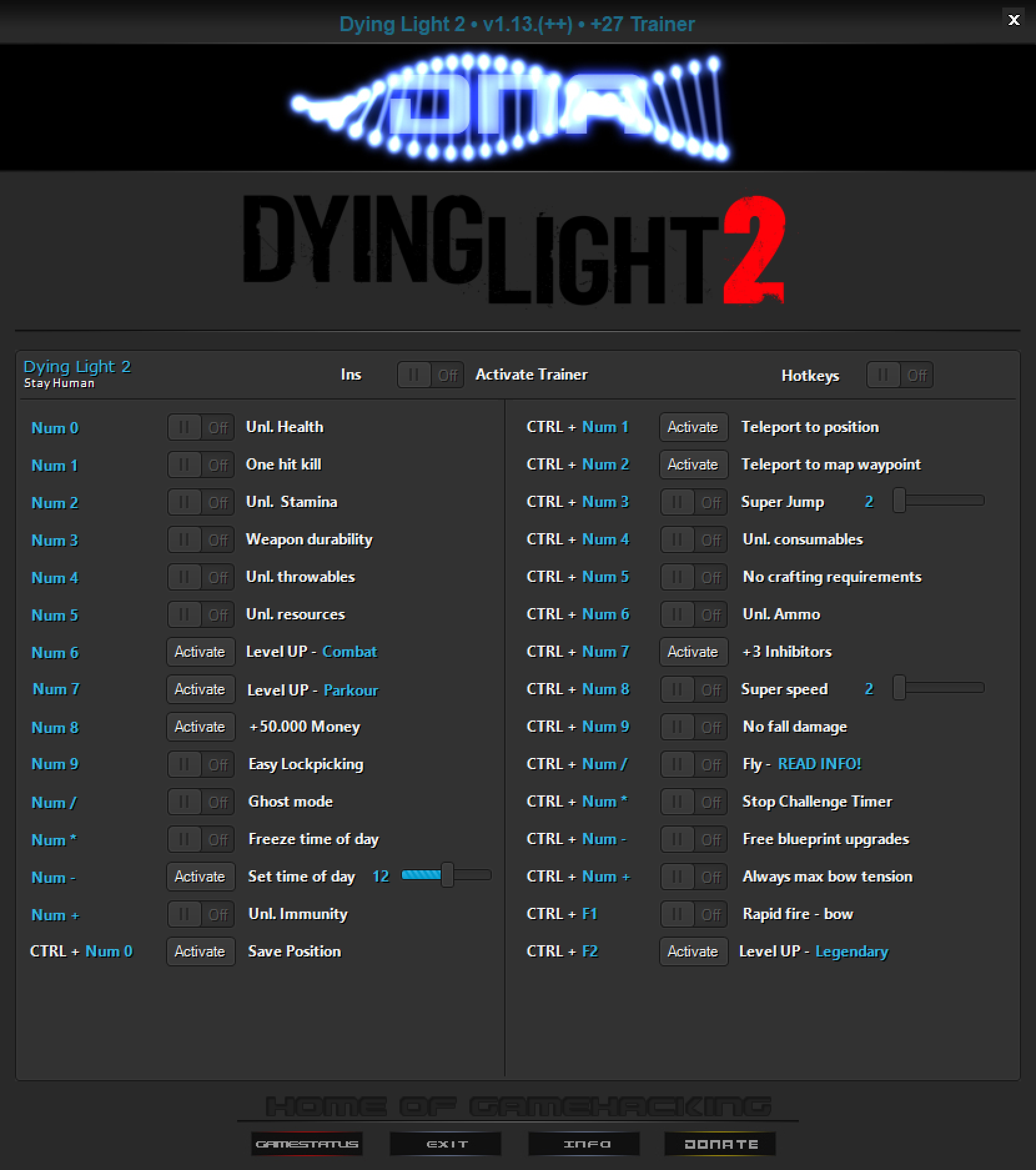 Dying Light 2 Stay Human v1.13 Trainer +27