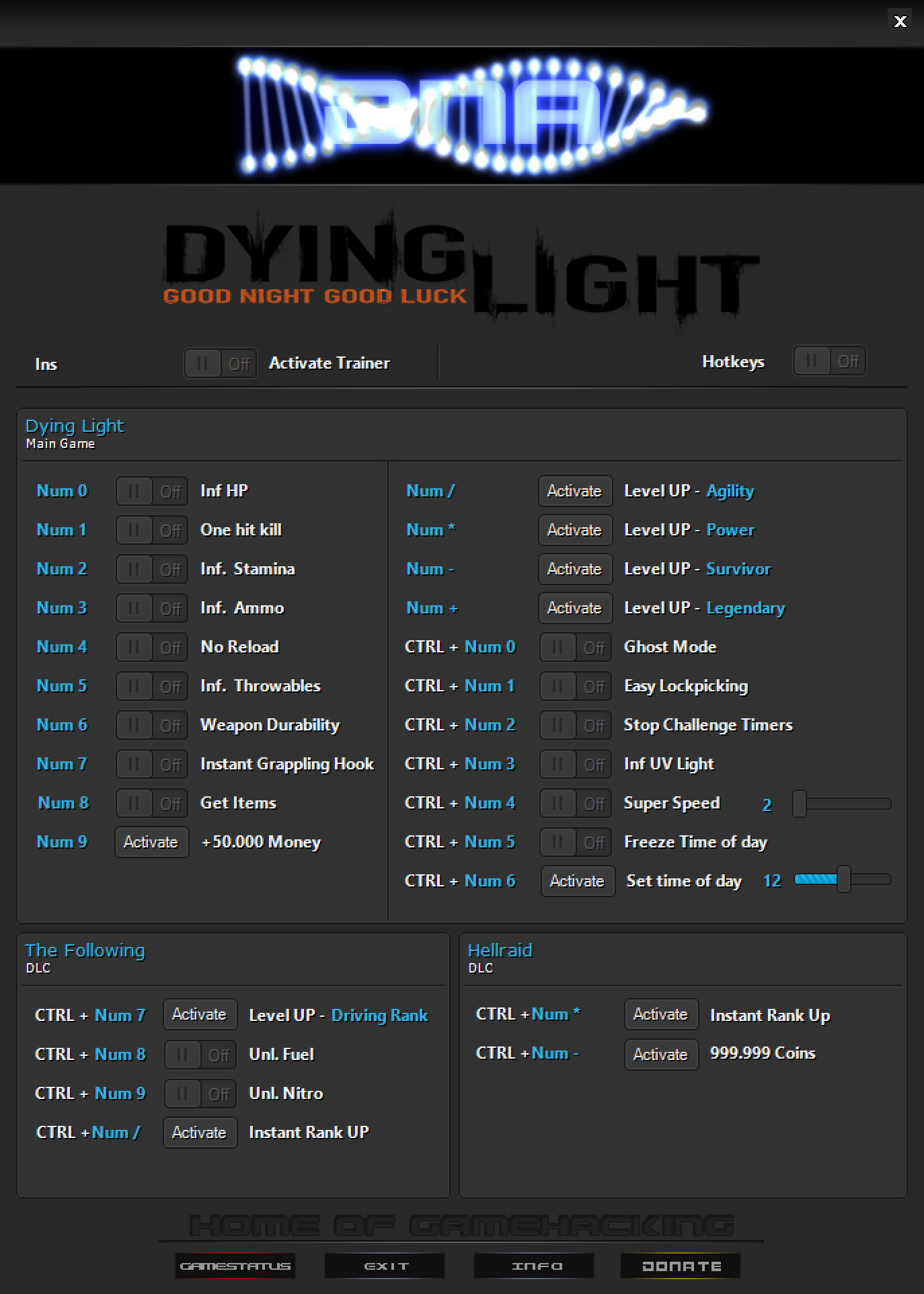 Dying Light v1.49 Trainer +27