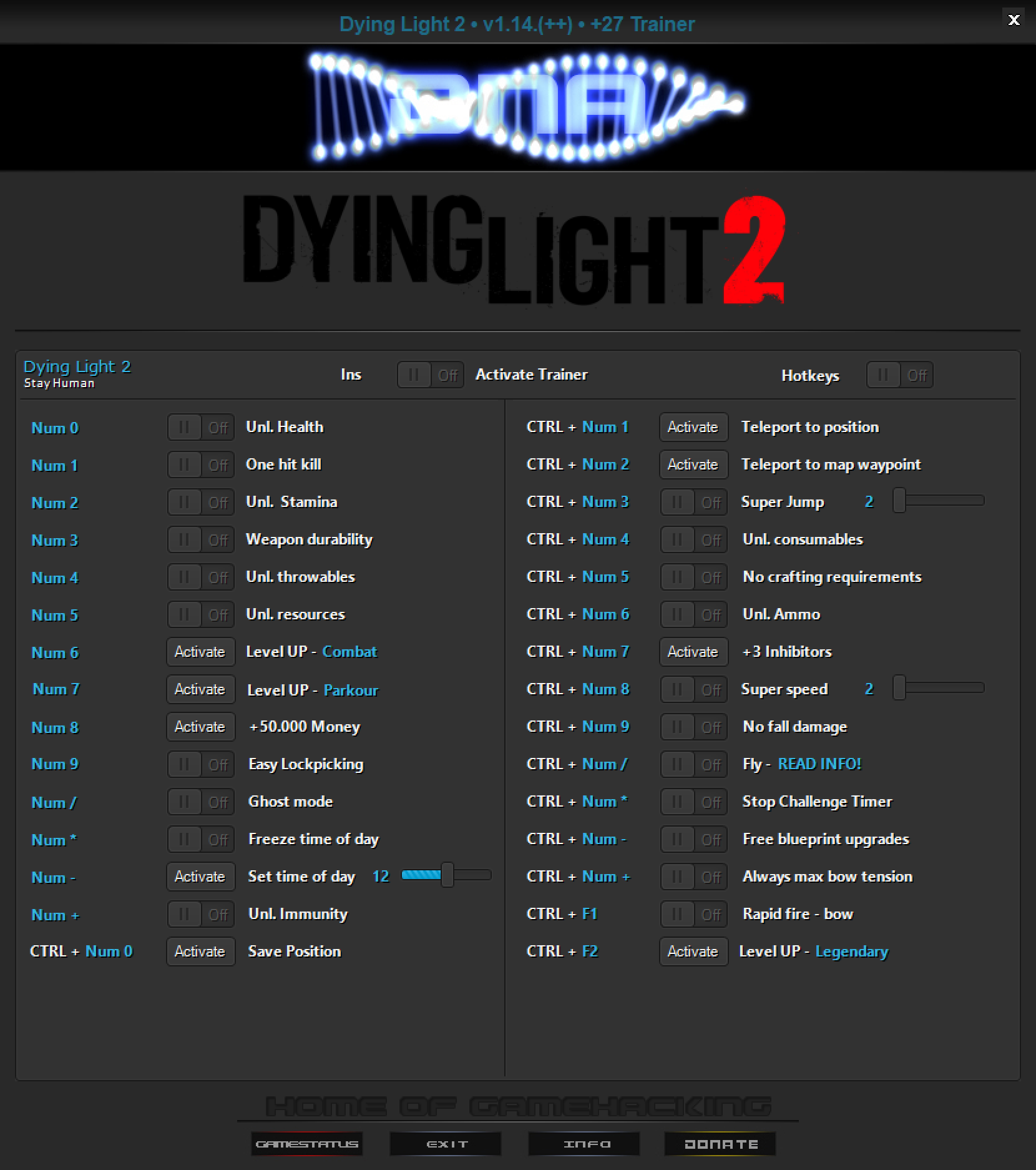 Dying Light 2: Stay Human v1.14 Trainer +27