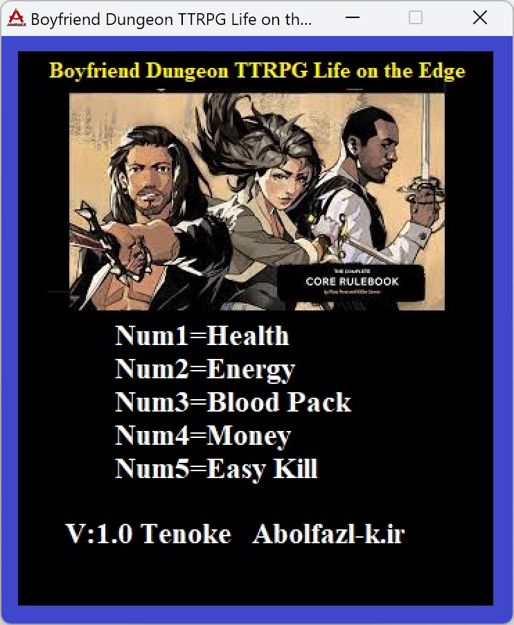 Boyfriend Dungeon TTRPG: Life On the Edge Trainer +5