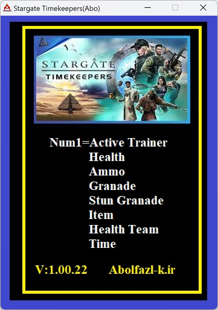 Stargate Timekeepers v1.00.22 Trainer +7