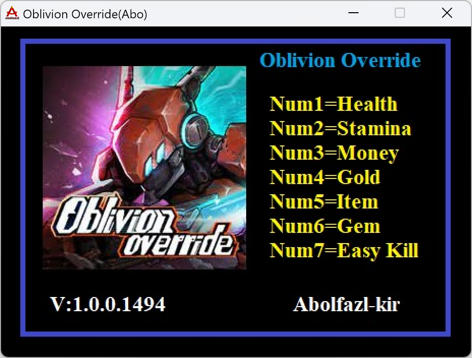 Oblivion Override v1.0.01494 - Trianer +7