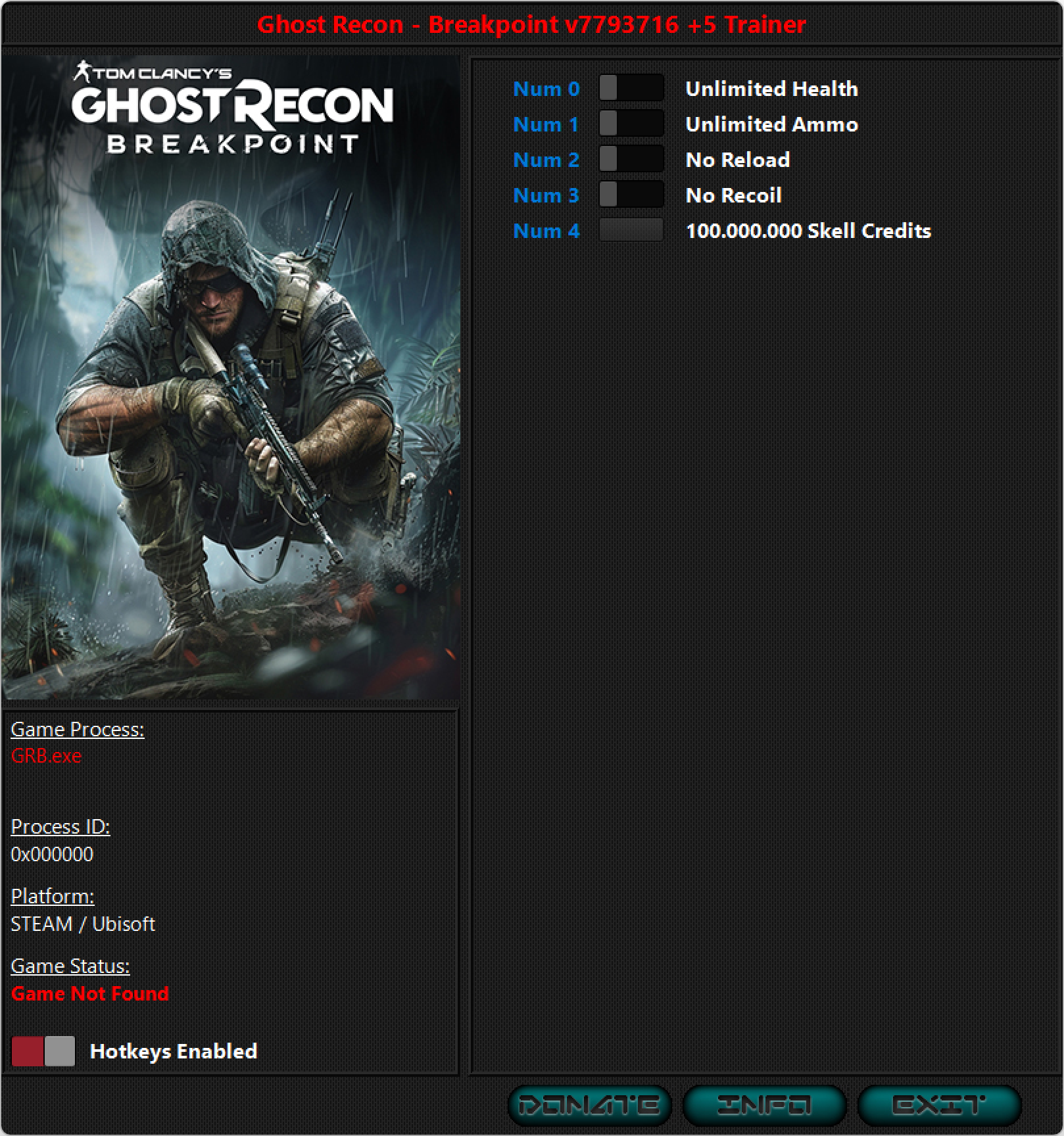 Tom Clancy's Ghost Recon Breakpoint v7793716 Trainer +5