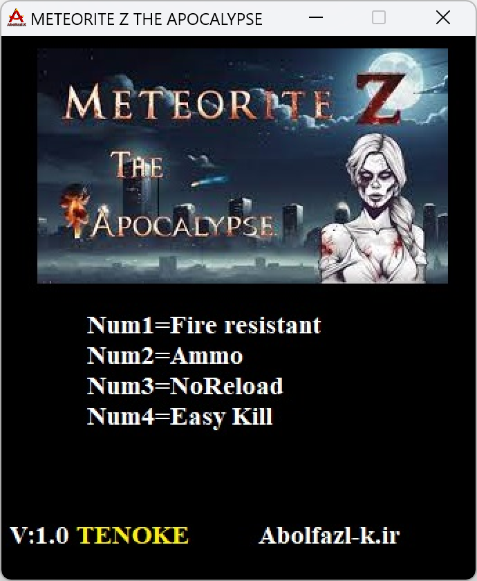 Meteorite Z: The Apocalypse Trainer +4