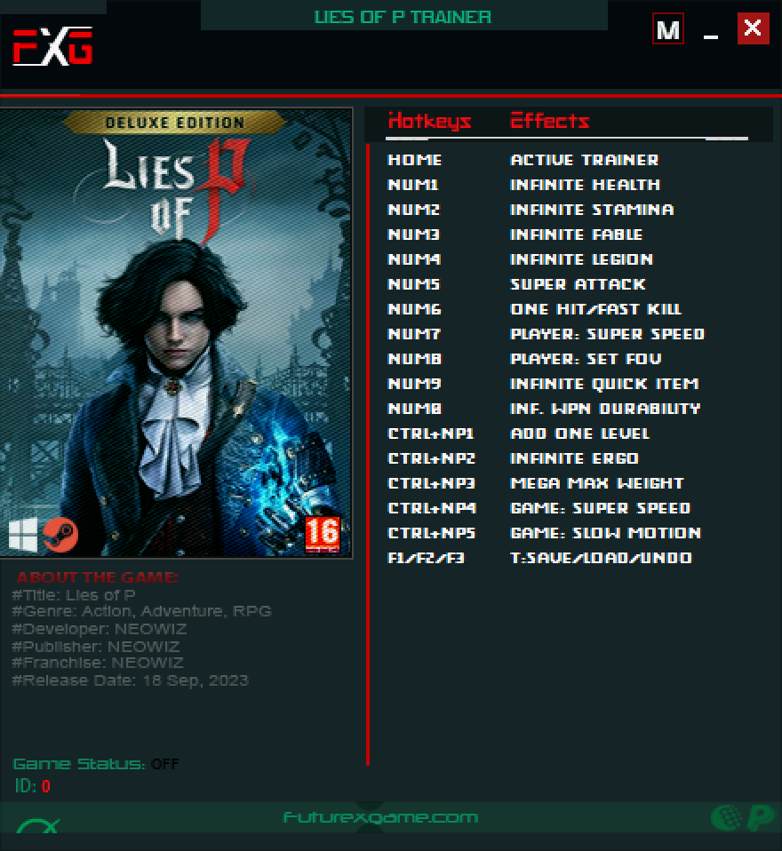 Lies of P v1.5.0.0 Trainer +16