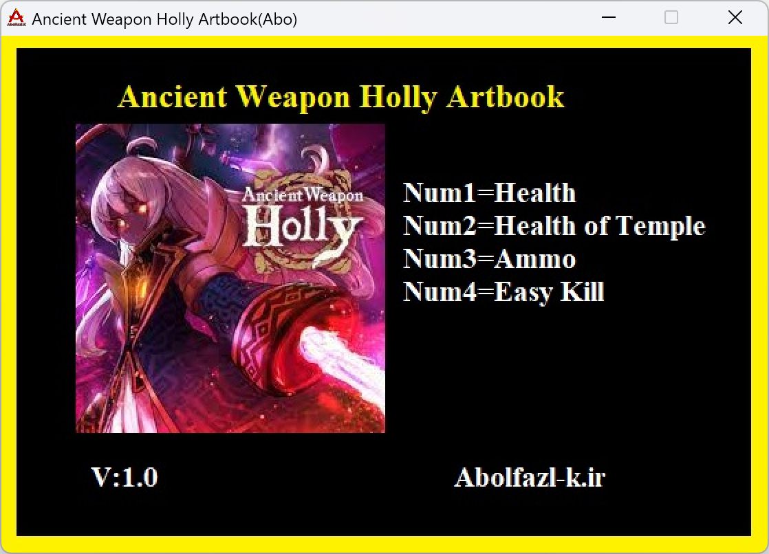 Ancient Weapon Holly - Artbook Trainer +4