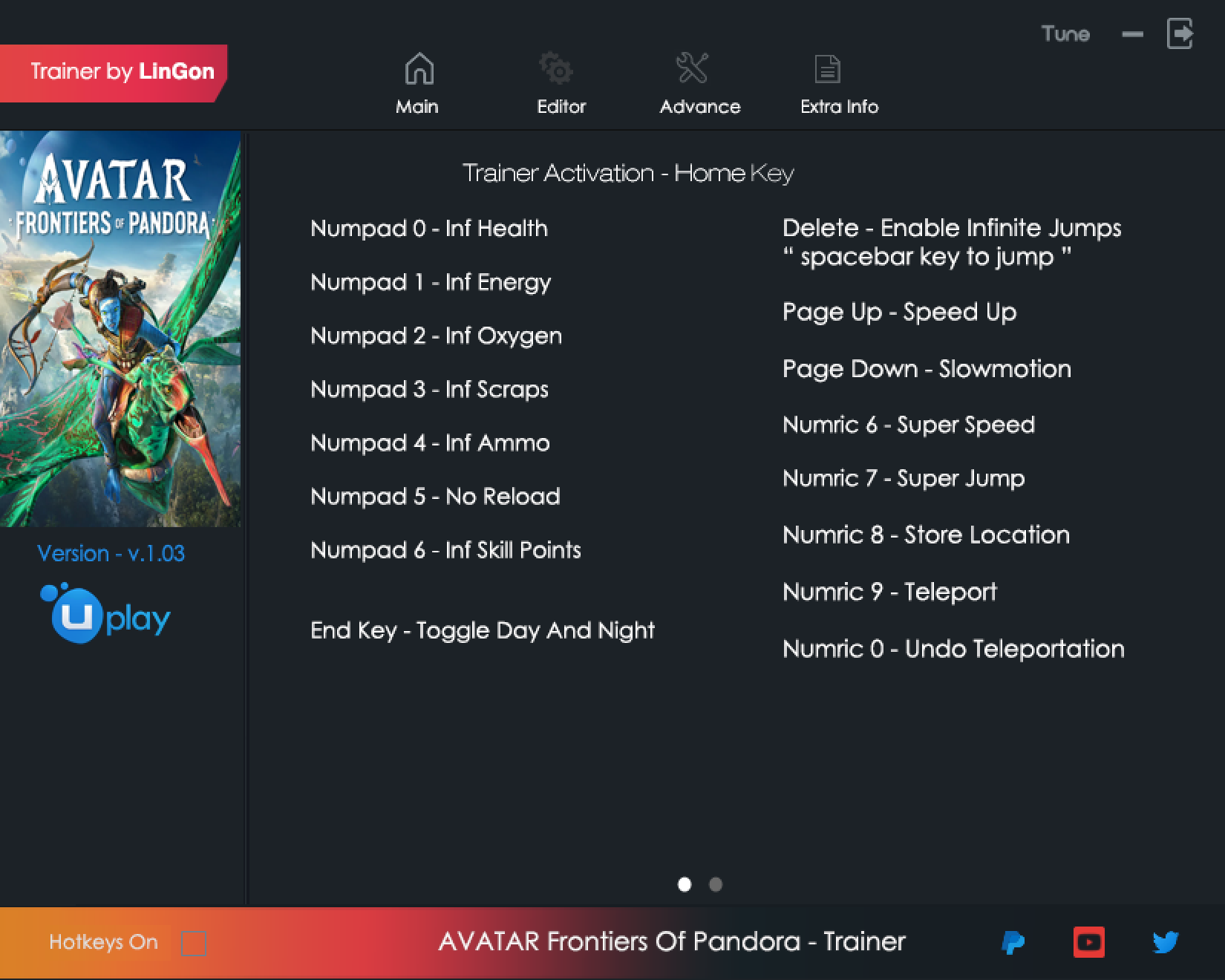 Avatar: Frontiers of Pandora v1.03 Trainer +15