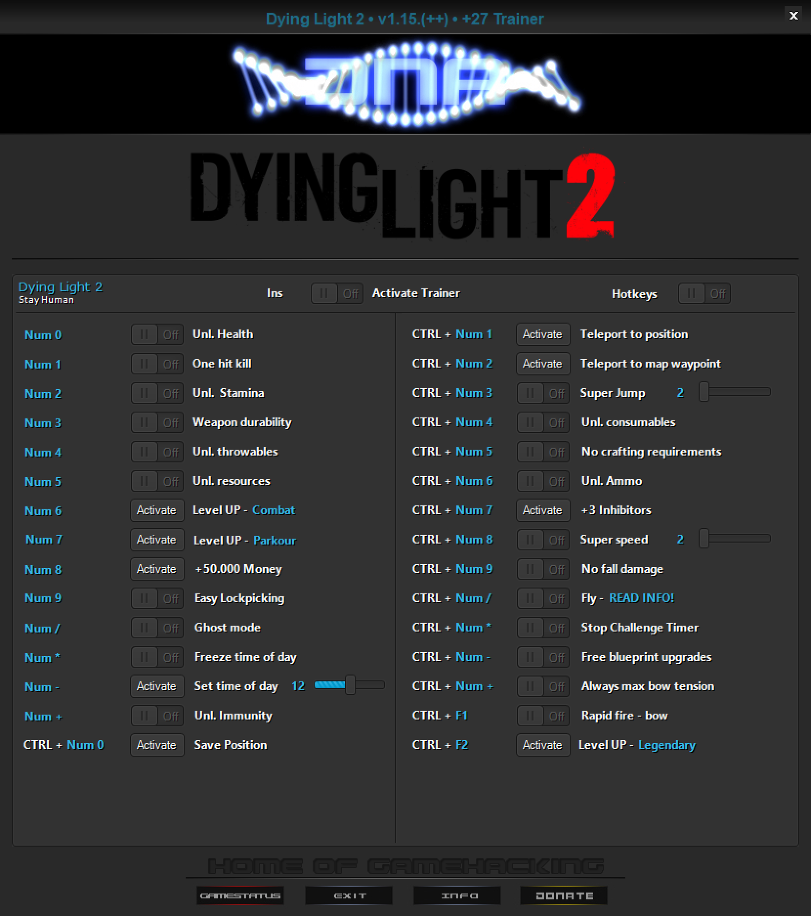 Dying Light 2: Stay Human v1.15 Trainer +27