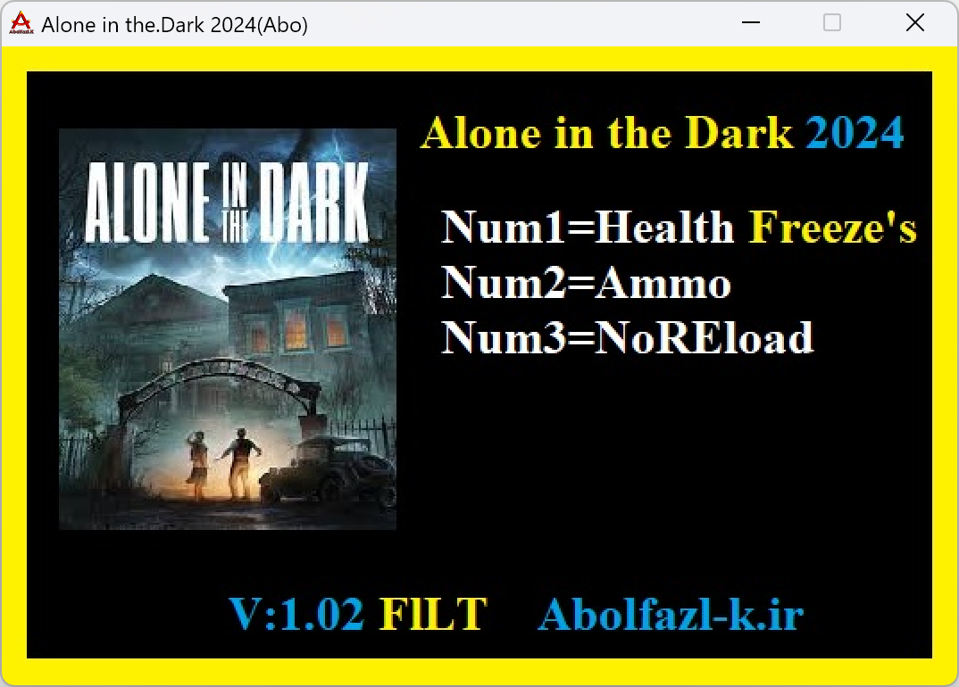 Alone In The Dark v1.02 Trainer +3