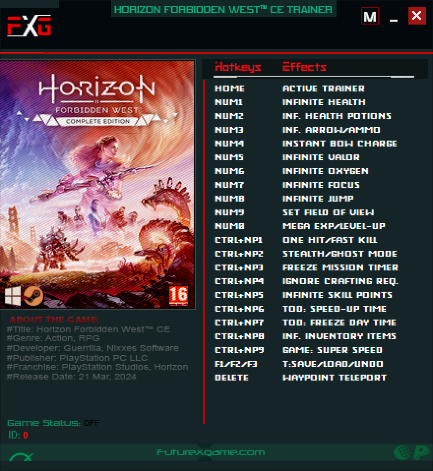 Horizon Forbidden West Complete Edition v1.0.43.0 Trainer +21