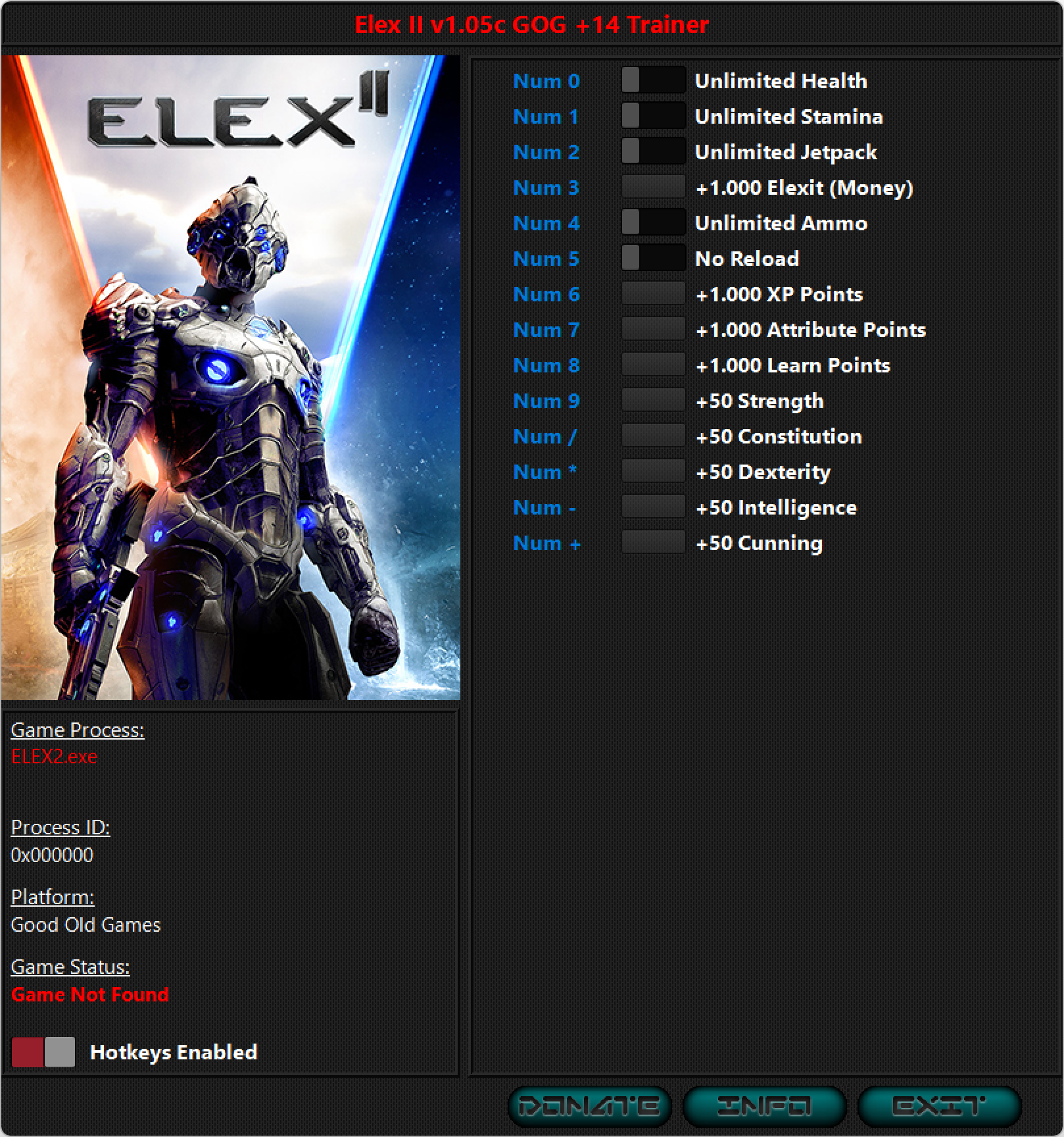 Elex II v1.05c Trainer +14