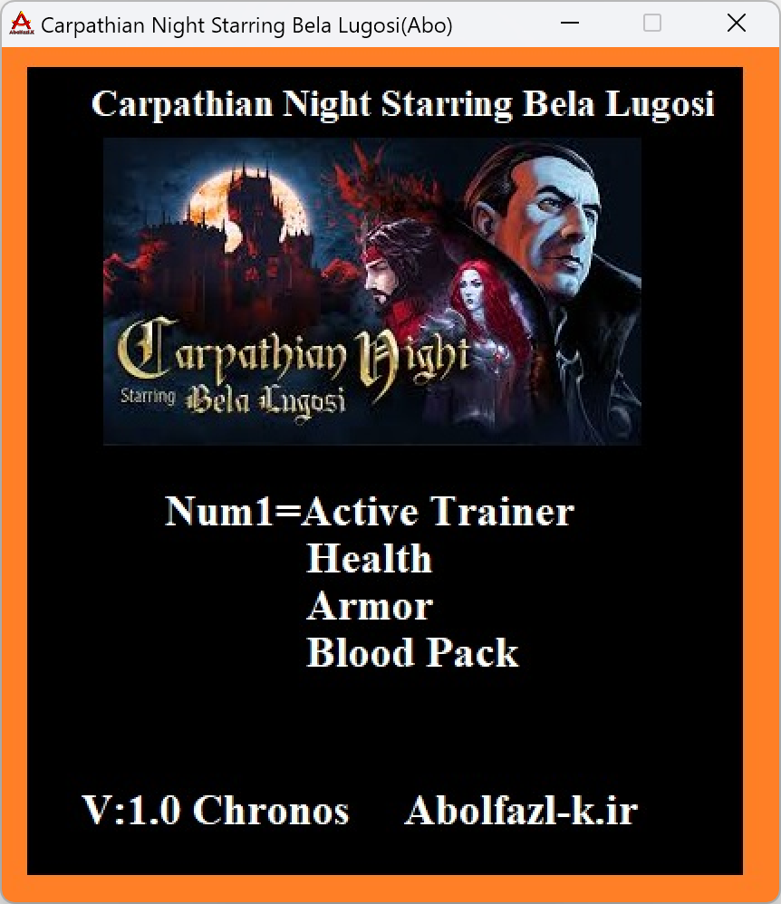 Carpathian Night Starring Bela Lugosi Trainer +3